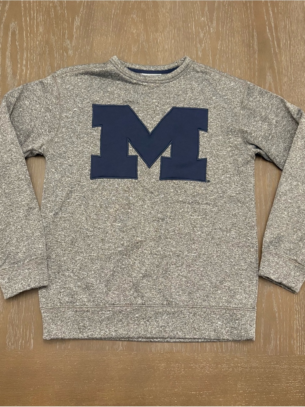 Michigan Wolverines Gray Crewneck Collegiate Sweatshirt – Small
